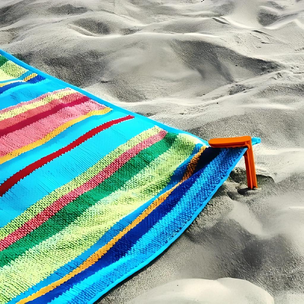 8/4/2PC Beach Towel Fastener Clips Windproof Picnic Mat Clips Blanket Fasten Pegs Plastic Towel Clamps for Camping Travel Beach