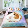 Guinea Pig Duvet Cover Set Cute Cavy Pattern Bedding Set Animal Quilt Cover For Boys Girls Garden Nature Polyester Bedding Set