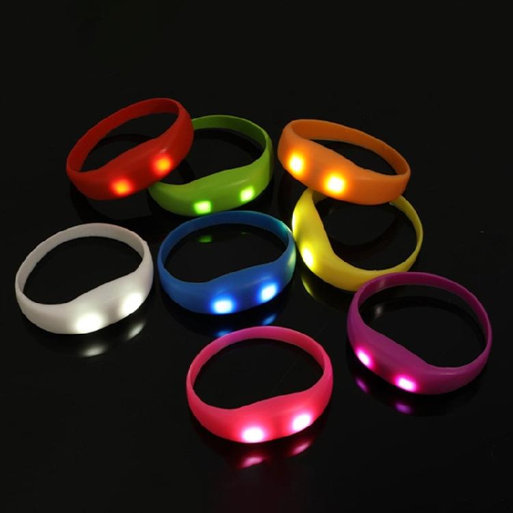 Set of 8 Flashing LED Bracelets Wristbands for Christmas Birthday Lighted LED Bracelets for Sport Outdoor Running