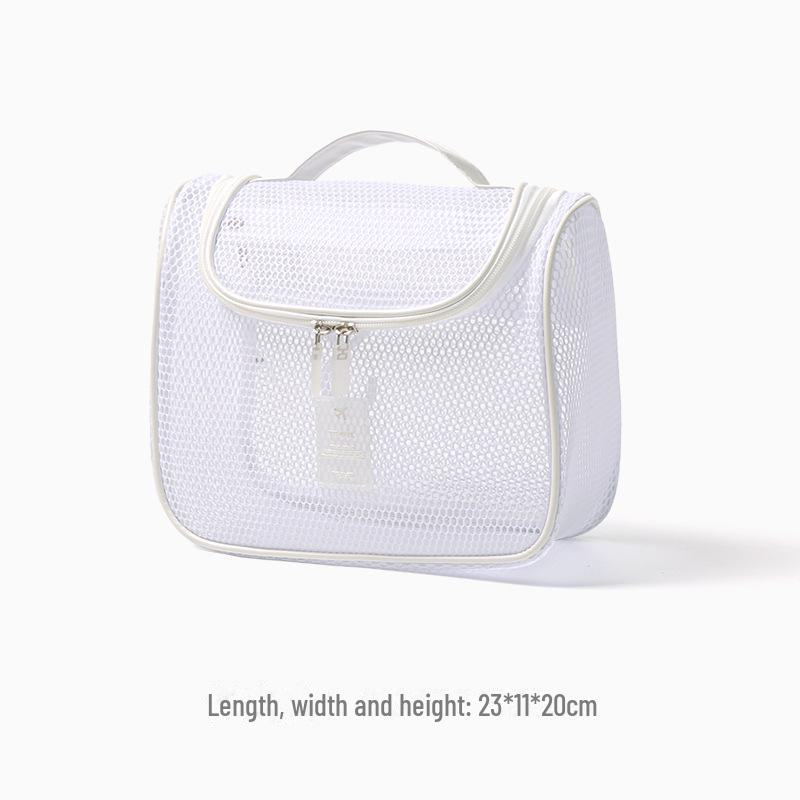 

Легкая сетчатая косметичка: Вместительный, прозрачный, портативный органайзер для туалетных принадлежностей