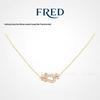 Fred Women's 18K Gold Diamond Horseshoe Buckle Necklace - Medium/Small High-End Nautical Clavicle Chain