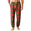 Men's Christmas Printed Pajama Pants Warm Pants for Winter