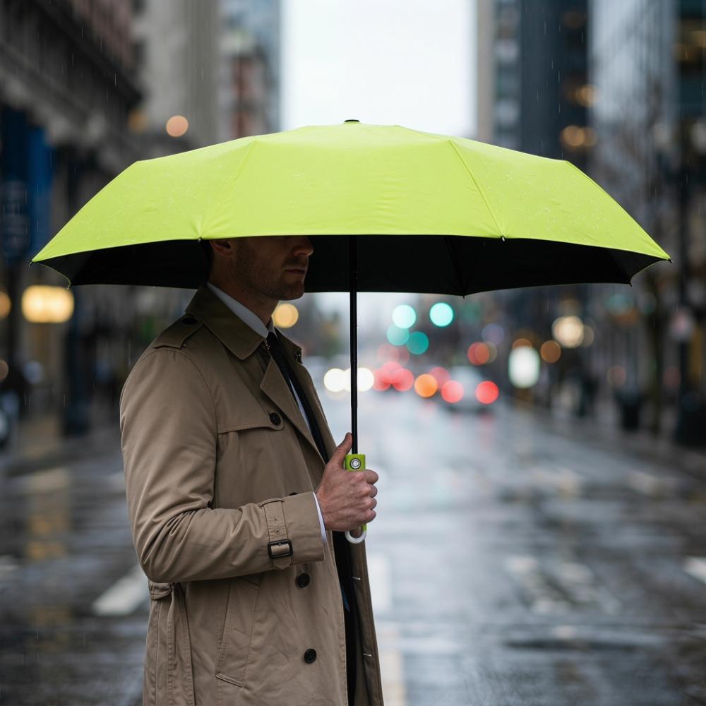 3-Folding Windproof Umbrella 360° Rotating Handle Compact Umbrella Durable Rain Umbrella  Travel