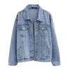 2025 Unisex Loose Fit Retro Denim Jacket for Spring/Autumn: Trendy Petite BF Style