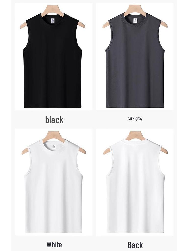 Men's Cotton Sleeveless Tank Top: Versatile, Casual, Breathable, Comfortable Sports Vest