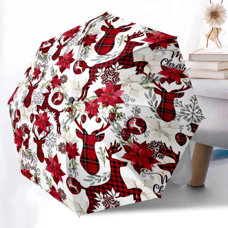 

1pc Plaid Automatic Open/Close Umbrella - Compact Travel Umbrella, Gift for Birthday, yy251208127