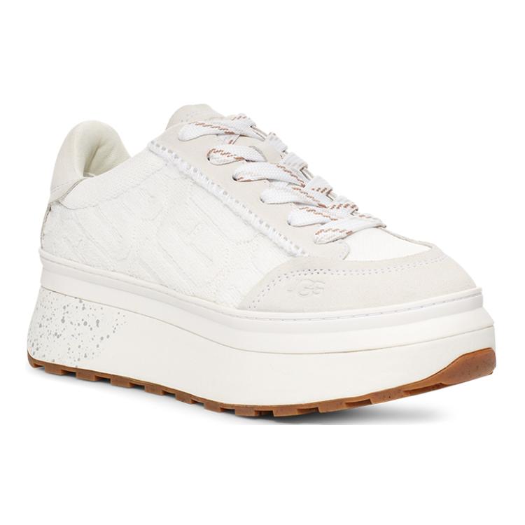 UGG Marin Lace Logo Sneaker 'White' Women's 1125025-WHT
