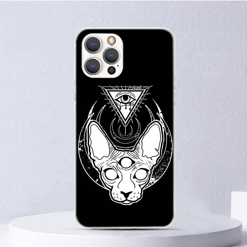 Witch And Cat Colorful Cute Soft Case For iPhone 16 17 Air 16E 15 Plus 11 12 13 Mini 14 Pro Max Phone Cover Apple 7 8 SE Coque F