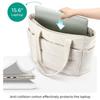 Puffer Tote Bag for Women, Lightweight Shoulder Handbag with Laptop Compartment & Multiple Pockets, Fashion Work Bag