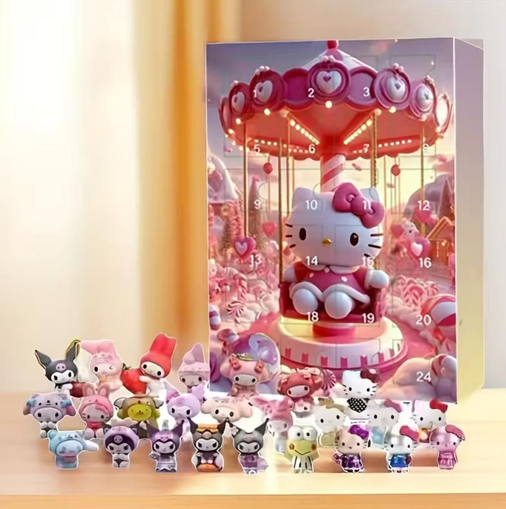 Адвент календарь Санрио Привет Китти Хеллоу Китти Sanrio Hello Kitty Advent Calendar Рождественский набор фигурок 24 шт