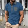 Herren Casual Poloshirt Revers Knopf Farbpassendes T-Shirt Top