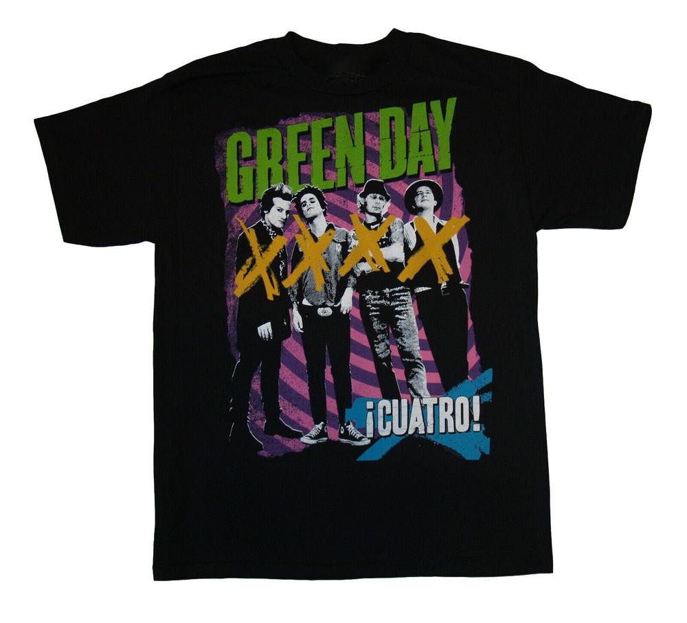 Vtg Green Day Music Band Heavy Cotton Black Unisex Classic Shirt AB403 S