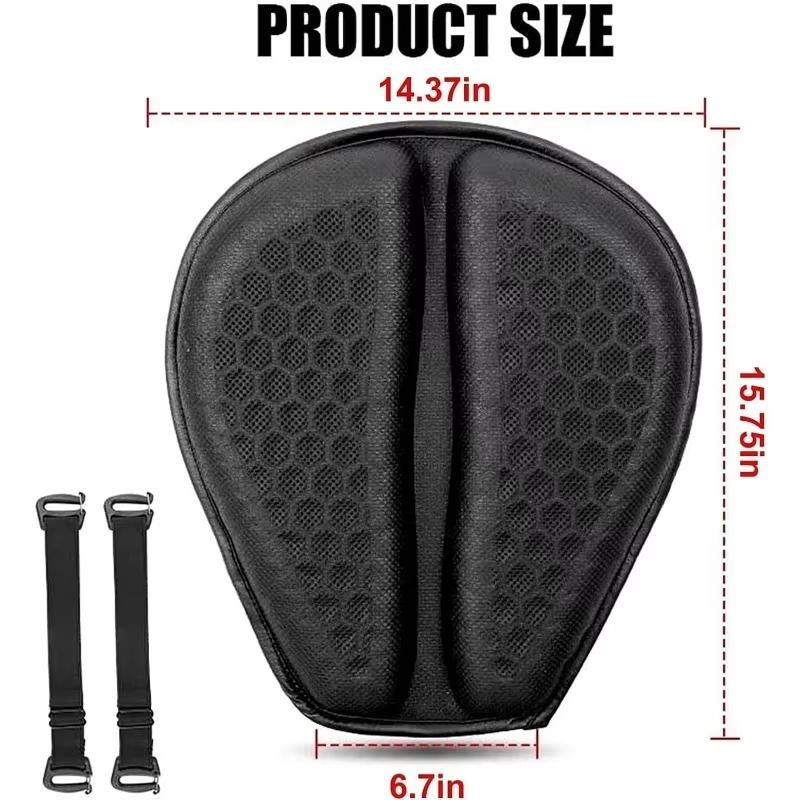 Poduszka na siedzenie motocyklowe 3D Honeycomb antypoślizgowa żelowa poduszka na siedzenie motocyklowe Moto Pressure Relief Ride Seat Pad akcesoria motocyklowe
