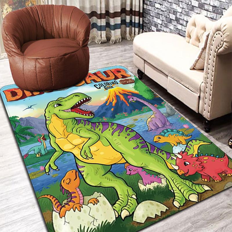 Cartoon Dinosaur Rug Floor Mat for Living Room or Bedroom Soft and Comfortable Carpet a Gift for Birthday and Holiday.MFF0918600