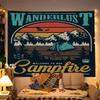 VIKAMA Summer Theme Tapestry Hawaiian Desert Camping Living Room Camper Decoration Room Decoration