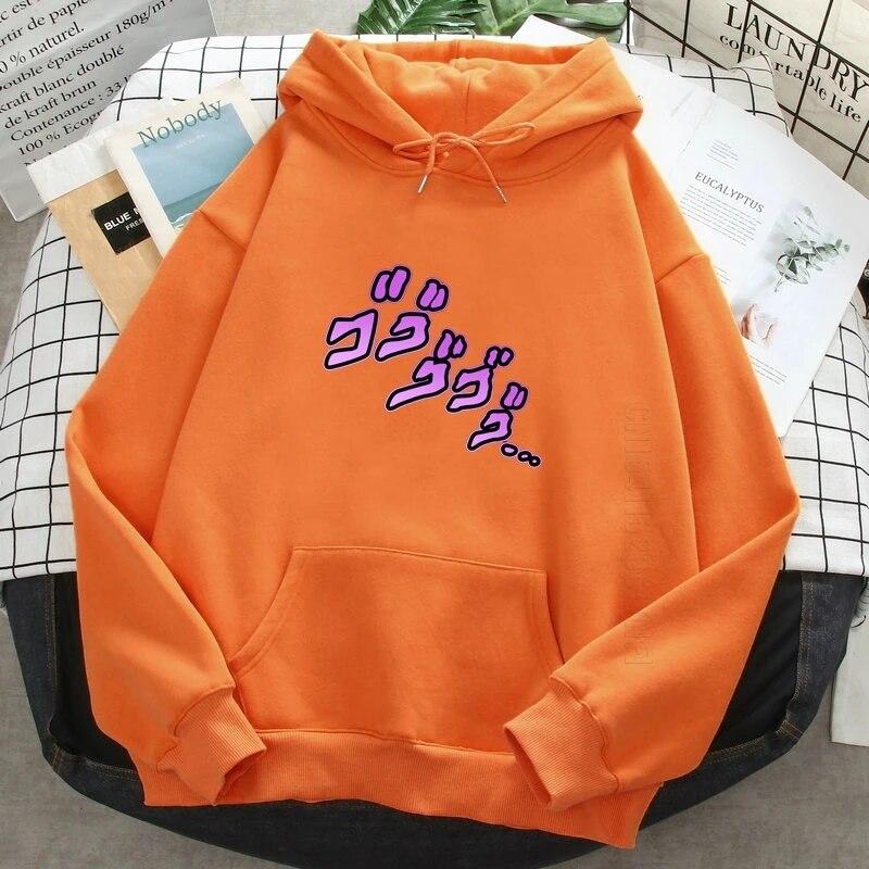 Jojos Bizarre Adventure Anime Print Unisex Hoodies Langarm Warm Hoody Pullover Herbst Neue Persönlichkeit Streetwear