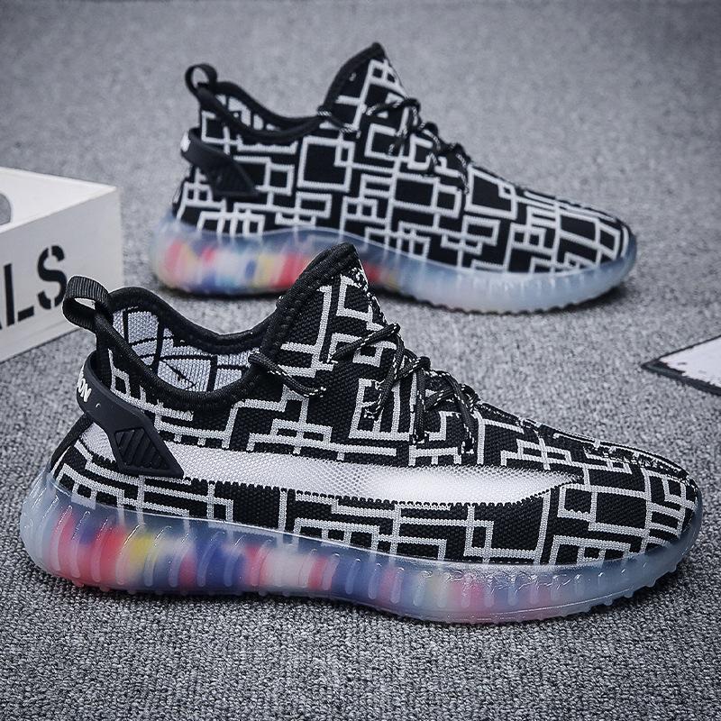 Fashion Summer new mesh comfortable and breathable men's shoes, outdoor anti slip and wear-resistant running sports and leisure shoes