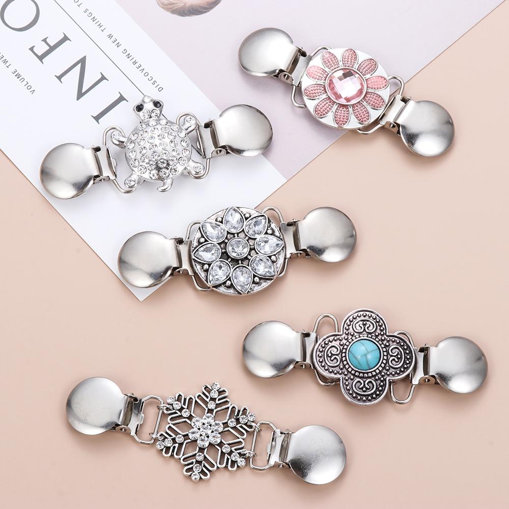 Vintage Cardigan Duck DIY Clip Pin Women Shawl Blouse Collar Sweater Scarf Clasp Charm Shiny Rhinestone Pin Gift for Ladies