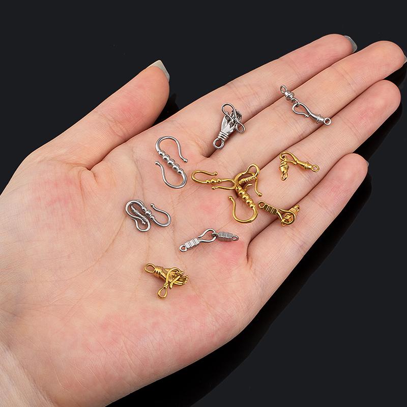 Stainless Steel Hand-Shape Toggle Connectors Diy Jewelry Making Bracelet Clasps Bulk Accessories