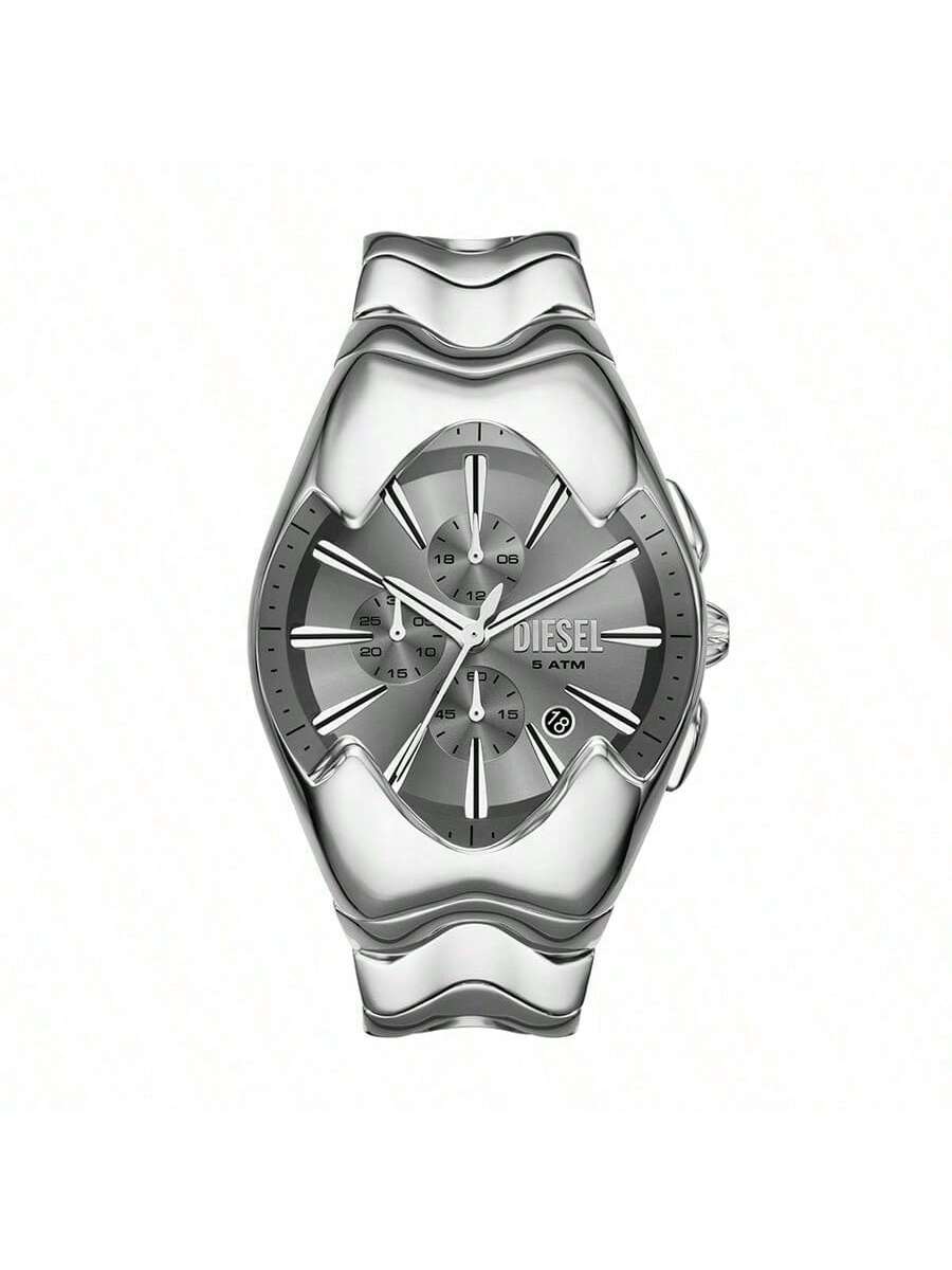 Diesel Gold Stainless Steel Strap Men s Quartz Movement DZ4683 серебряный
