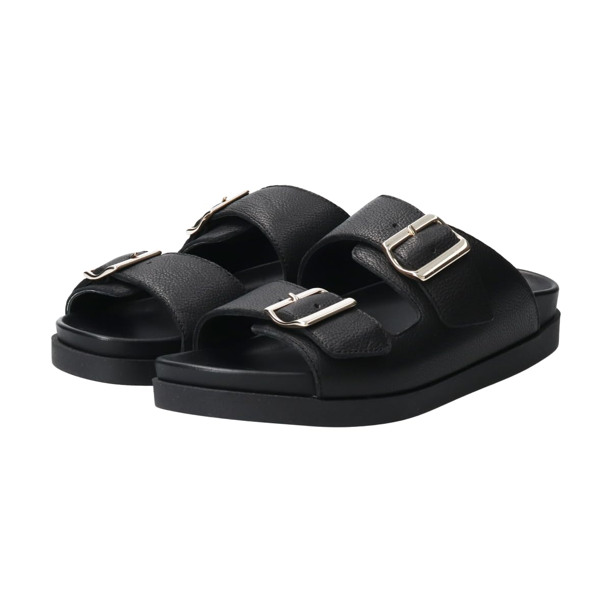 

Sandals Double Belt Footbed Sandals F42103 Black cm [Fabiorsconi] Women s 23.5 чорний