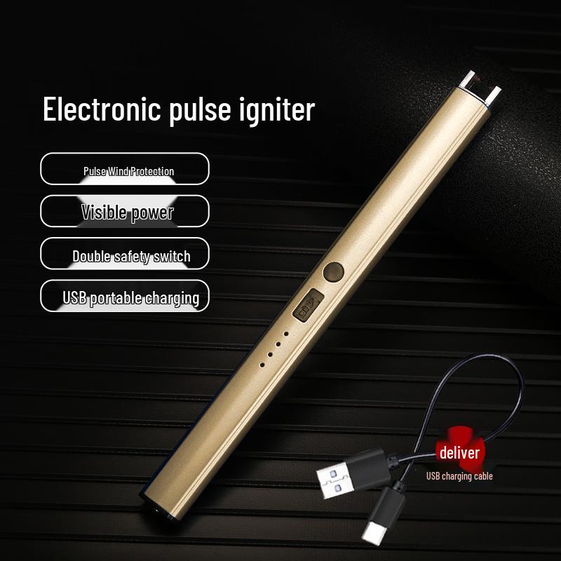 Aroma Candle Lighter: Rechargeable Electric Long-Handle Igniter for Incense & Fireworks.