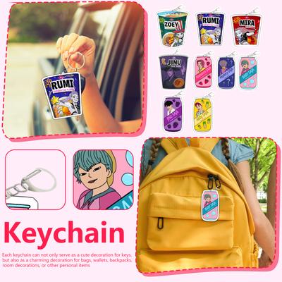  Pendentif Porte-Clés Acrylique – Cadeau Décoratif Mignon Pour Sacs à Dos d'Étudiants