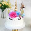 38 PCS Unicorn Cake Topper, Unicorn Flower Cake Happy Birthday Decorations for Boys Girls Birthday Party Baby Shower Supplies