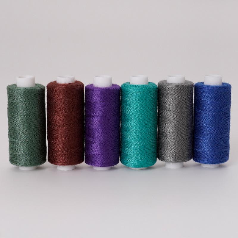 Colorfast Handmade 400-Yd Hand Sewing Thread: 6 Spools of 402 Colored Polyester Threads