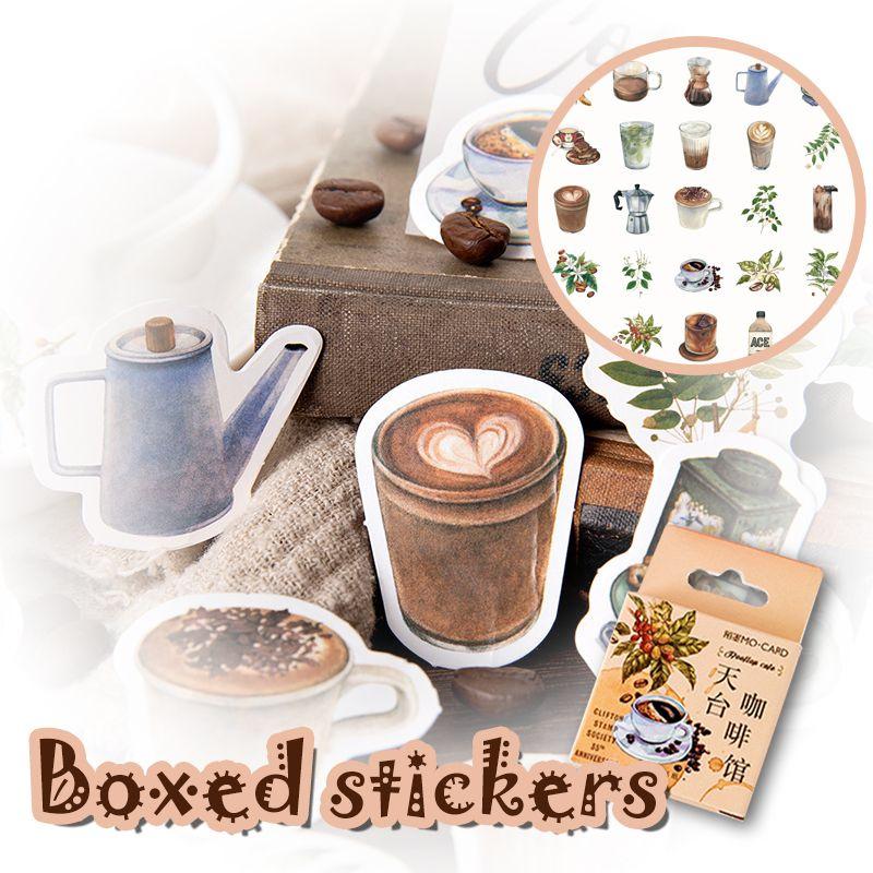 Stunning 46 Pcs Coffee Pattern Scrapbook Journal Stickers For Personalized Notebook Decoration