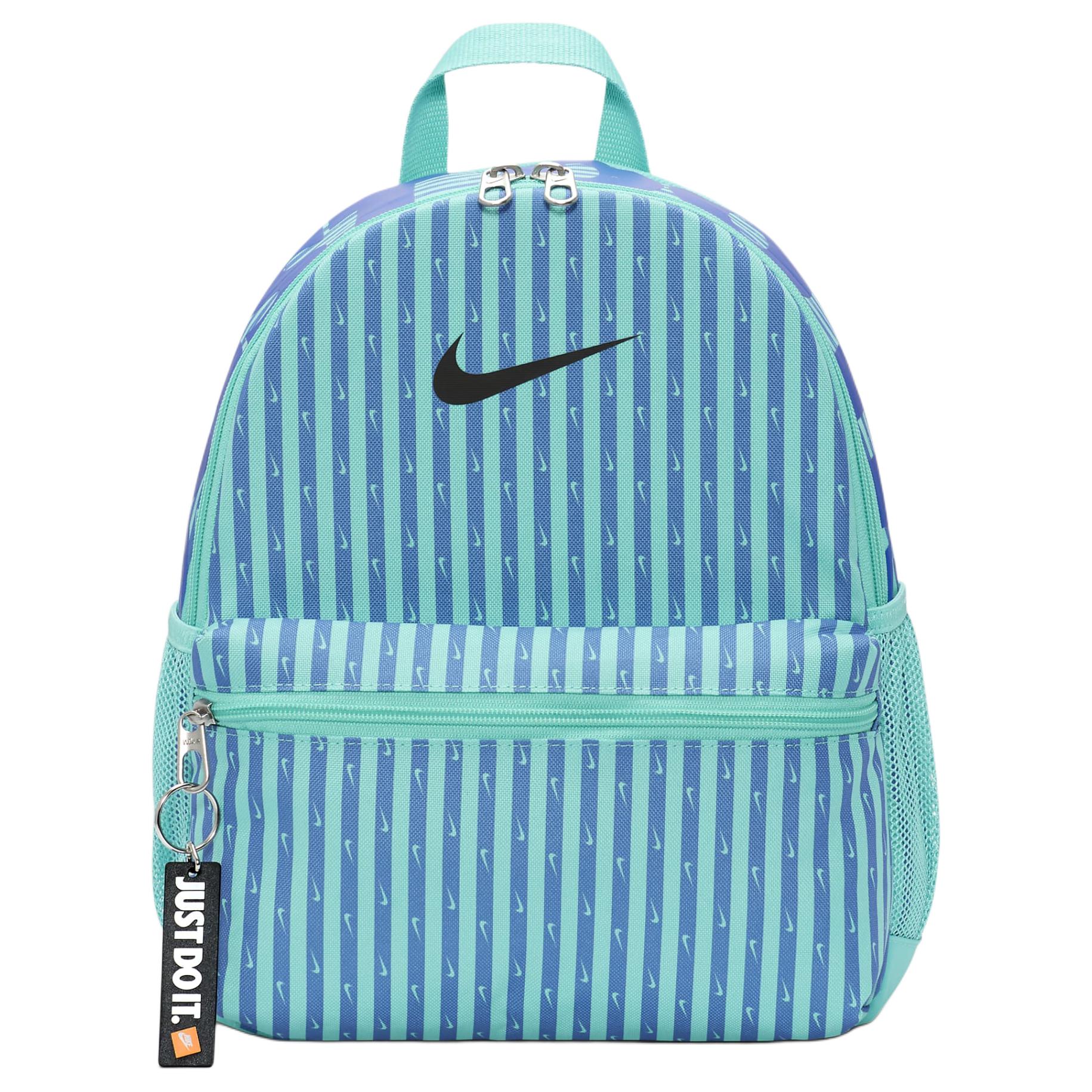 Nike Fashion Casual Versatile Recycled Polyester Backpack Men Backpack Blue-Green FZ2619-300 Frost Green & Black,Mini