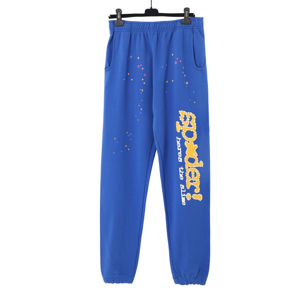 Marchio trendy americano Sp5der-555-555 felpa con stampa a stella set pantaloni produttori all'ingrosso uomo e donna