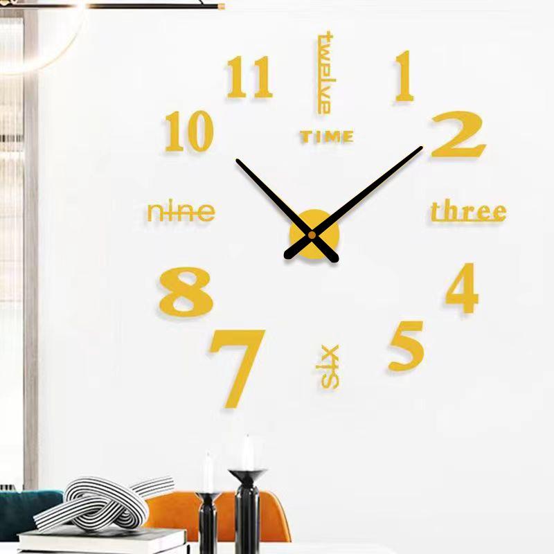 Creative Luminous DIY Wall Clock - Silent, Punch-Free Decorative Clock for Bedroom