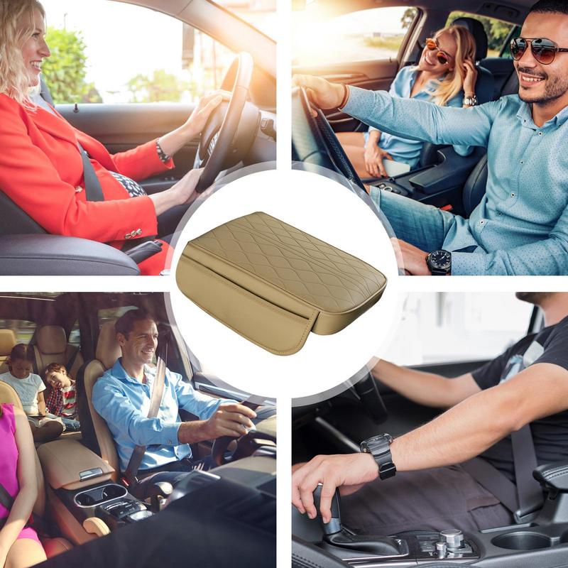 Bilarmlenspute Armlenspute for bil med oppbevaringslommer 2 i 1 autoarmlene seteboksbeskytter Mykt minneskum Ergonomisk