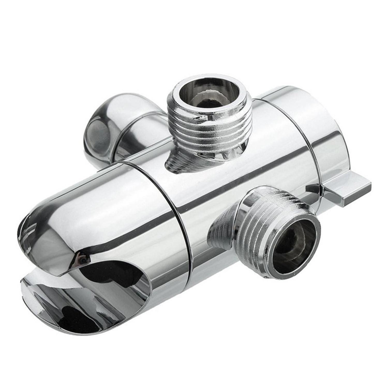 Mfyspace 3 Way Shower Diverter Valve Mount G1 2 Handheld Shower Arm Diverter Splitter Polished Chrome Bathroom Shower System