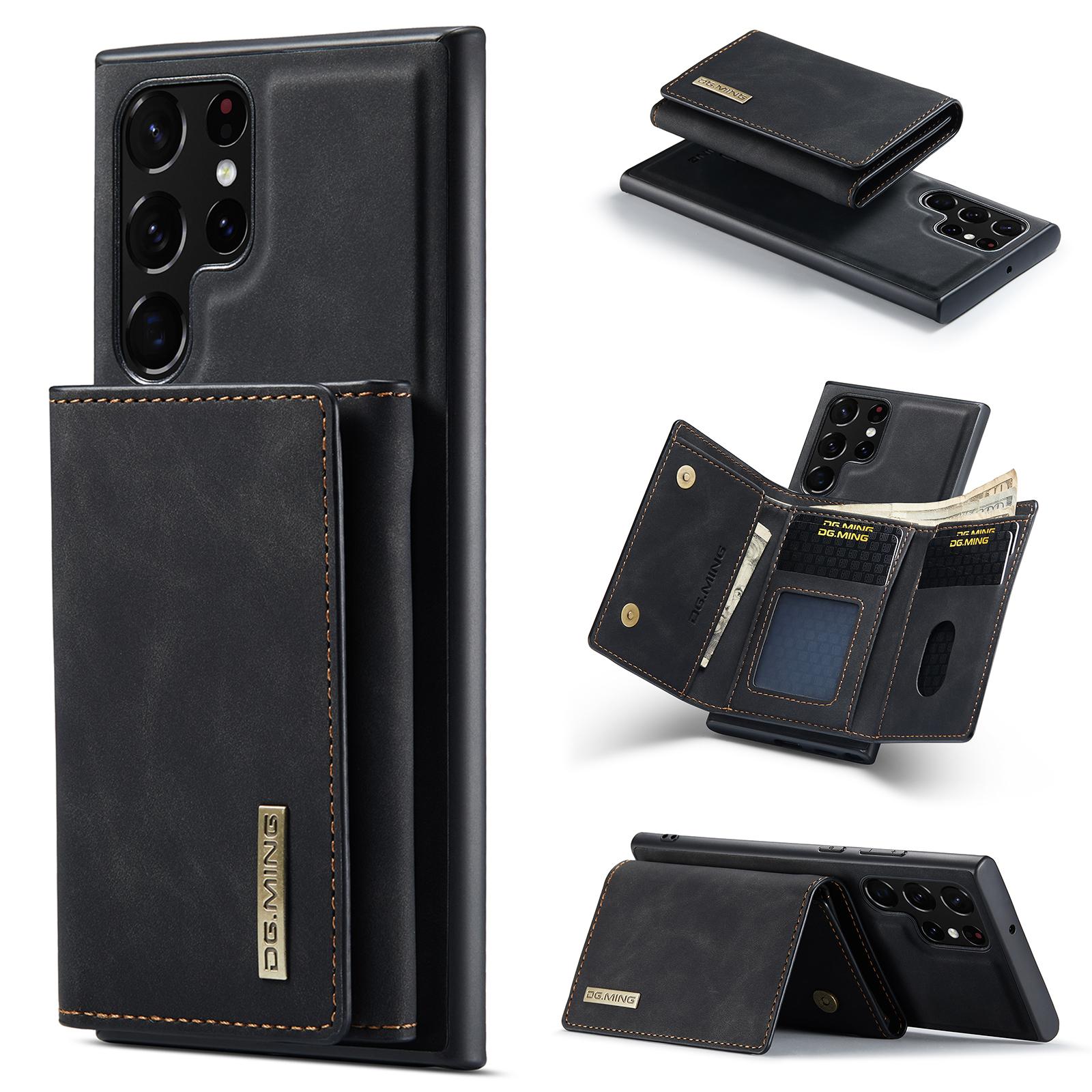 

DG.MING M1 Series for Samsung Galaxy S24 Ultra Case Detachable Wallet Phone Cover Black