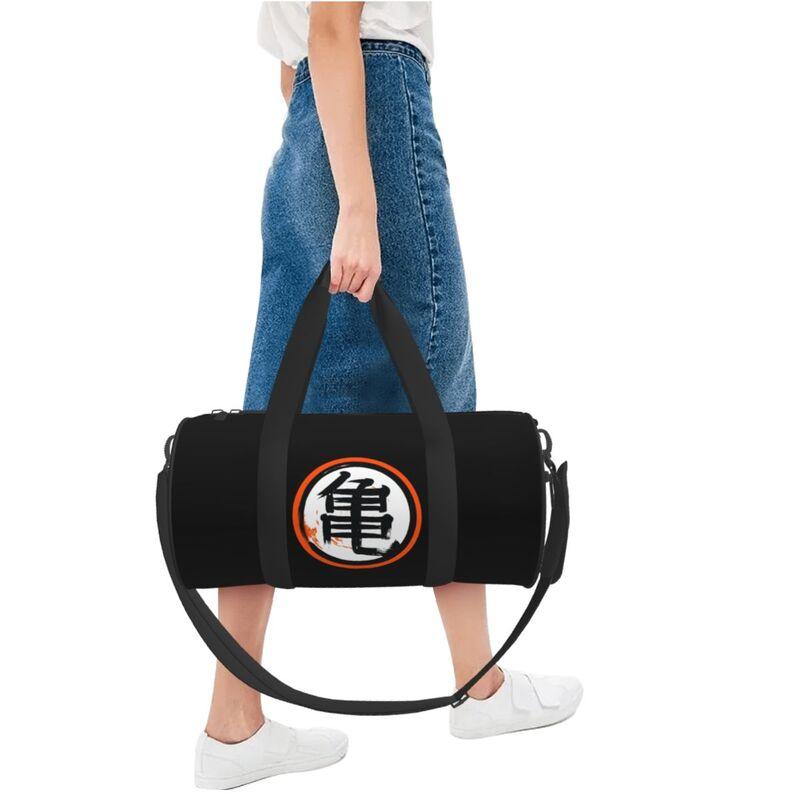 DBZ Kanji Print Travel Duffel Bags Portable Luggage Bags for Men Women Lightweight Duffel Bag for Traveling Sports Gym Yoga