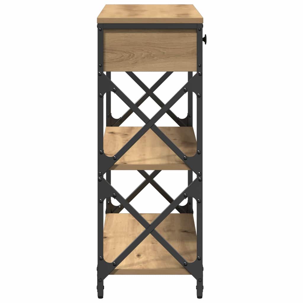 Console Table with Drawers Artisan Oak 75 x 28 x 75 cm