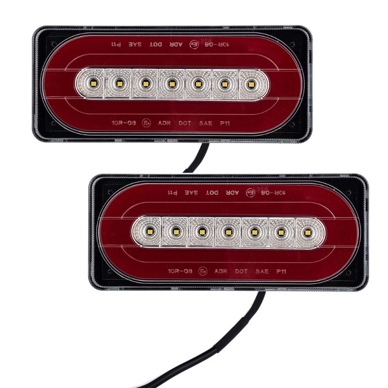 Side Marker Light Tail Brake Lamp Oval Clearance Trailer 55Leds Rear Brake Light