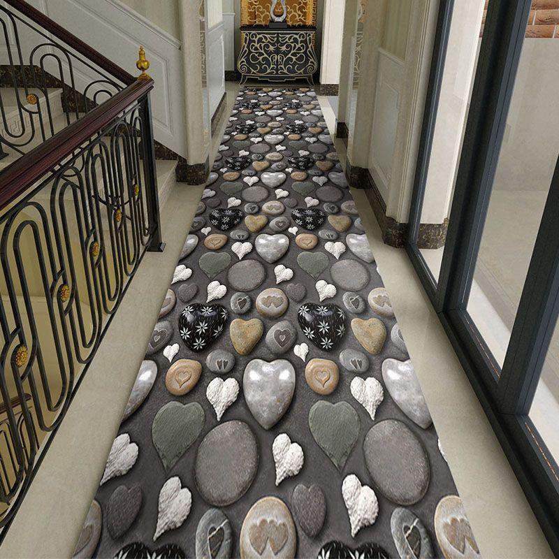 Alfombra de pasillo para el hogar, alfombra larga antideslizante para pasillo de Hotel, dormitorio, sala de estar, puerta de entrada