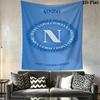 SSC Napoli Logo Wall Hanging Printed Fabric Blanket Decorative Tapestries for Bedroom Living Room Home Decor