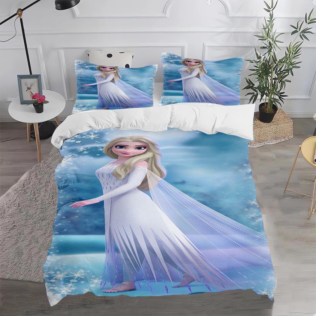 Frozen Cartoon Quilt Cover Cute Printed Comforter 100% Polyester Bedding Anime Duvet Twin Size Children Gift Various Sizes