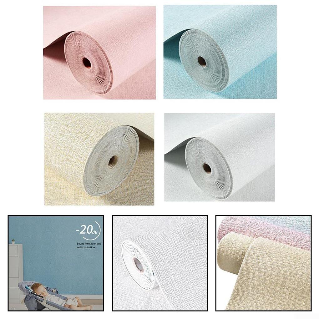 Textured Self Adhesive Wallpaper Plain Wallpaper Roll For Walls Wallpaper Roll Soundproof