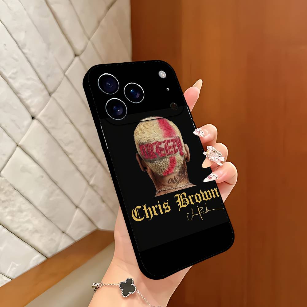 CB-Chris Brown-A Phone Case Black That Fits For IPhone 17,16,15,11,13,14 Pro Max,Plus,X,Xr,Xs Max,13Mini