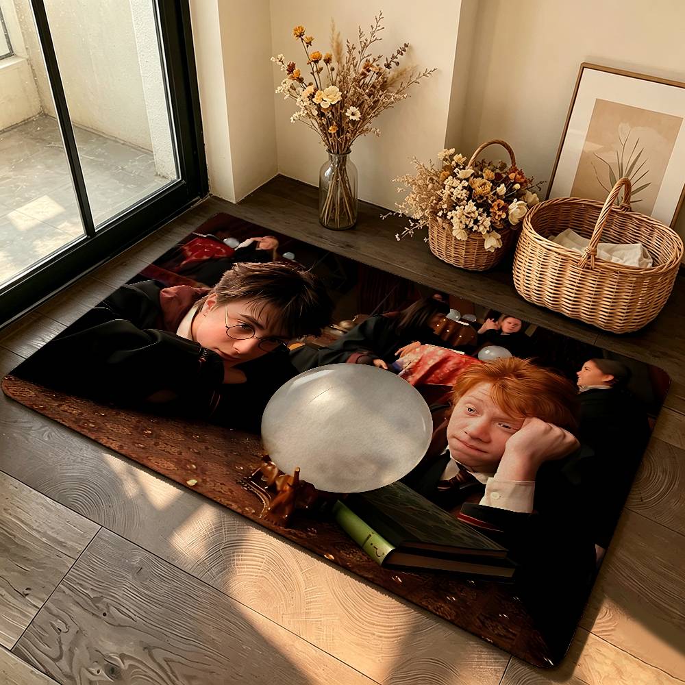 Cute Movie-H-hArry-Y-pOtterS Carpet Bathroom Anti-slip Mat Door Mat Home Decoration Mat Entrance Door Mat Scratch-resistant Door