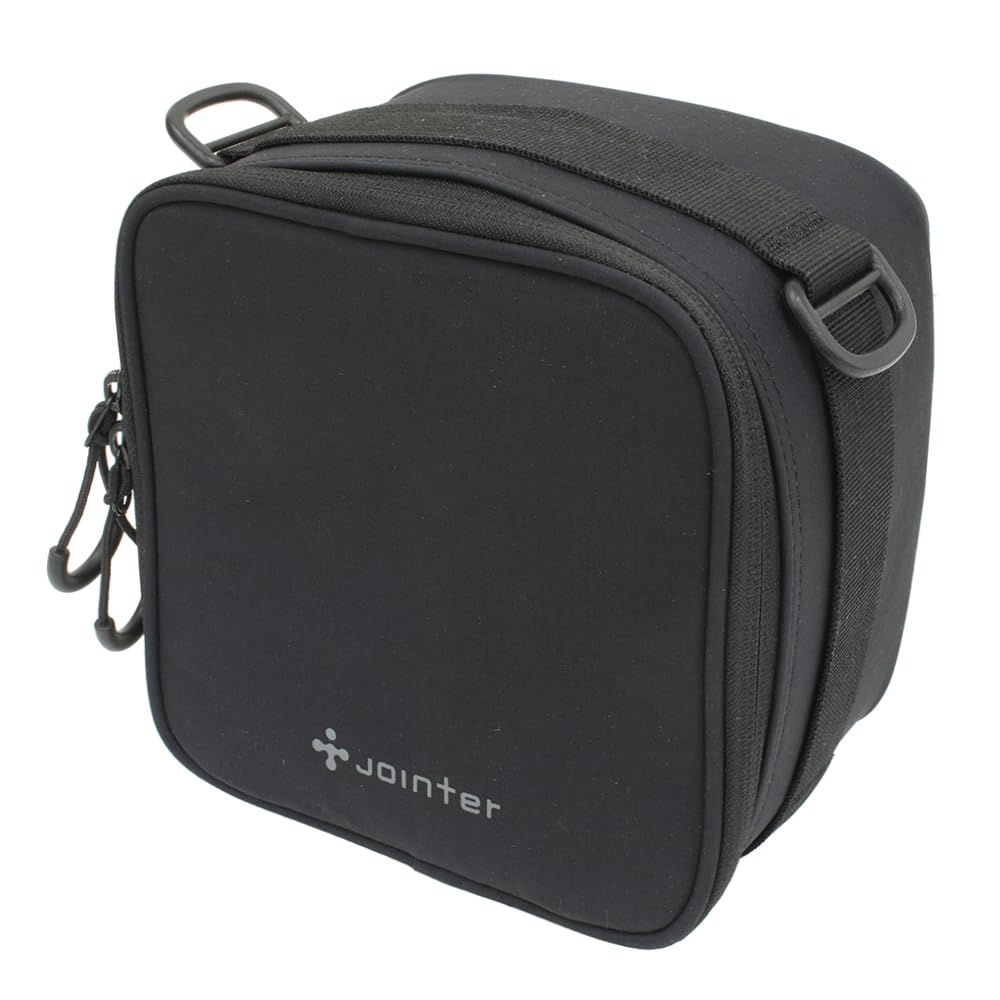 

Jointer Reel Case Storage 17 x 17 x 11 Fits Large Includes Protects Fishing Tackle Square, Semi-Hard Case, cm, Reels, Pockets, чорний