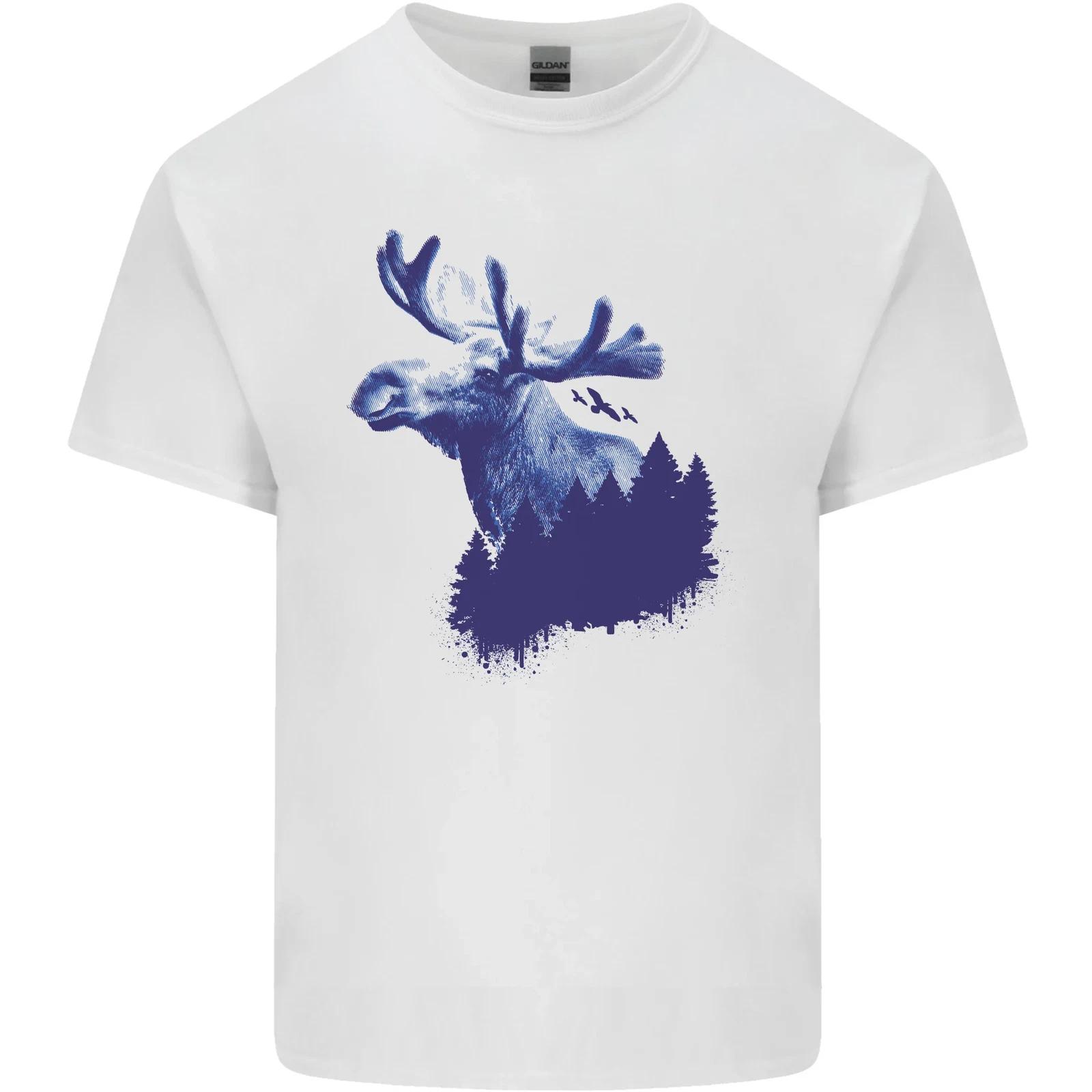 Moose Forest Ecology Environment Kids T-Shirt Childrens 3XL