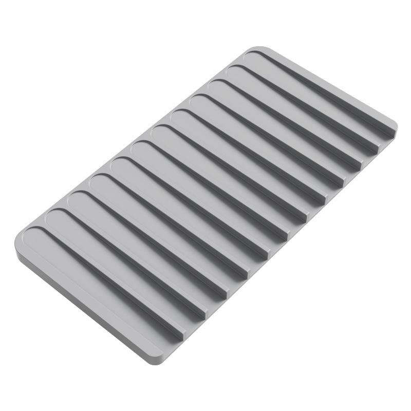 

Silicone Drain Mat Three Colors Bar Insulation Mat Bar Sink Drain Food Utensil Mat Kitchen Decoration Silicone Mat Accessories сірий колір