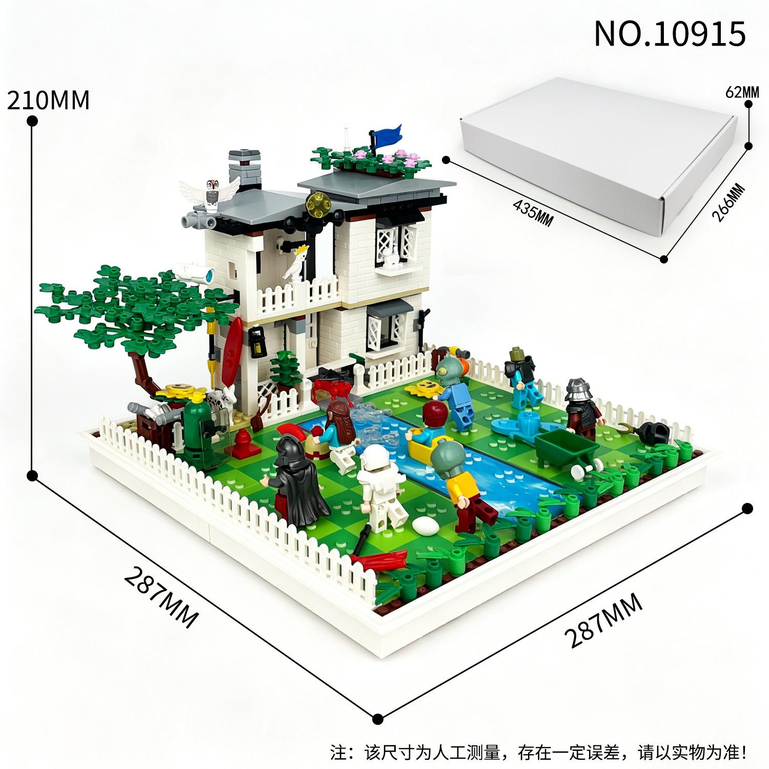 Creative Series of Zombie Invasion of The Manor Scene Building Toys