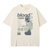 Nejlepší slavný rapper frank tričko mužské blond hip hop tričko oceán nadměrné tričko muži ženy módní rap vintage trička streetwear